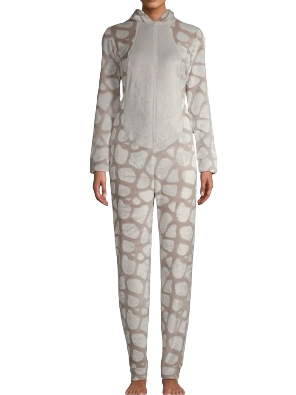 Secret Treasures Hooded Giraffe Fleece onesie Pajamas costume cosplay NWT XS